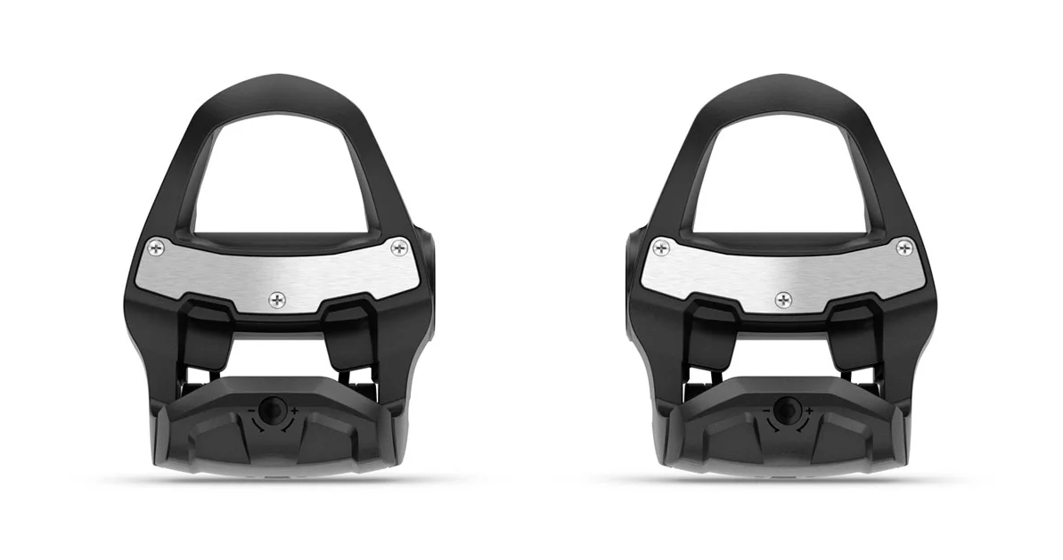 Garmin Rally pedal body conversion kit showing RK210 Look Keo components.