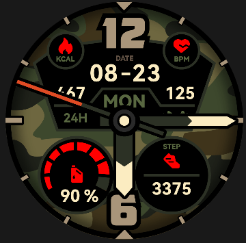 Coros Pace 4 watch face - Camo 2