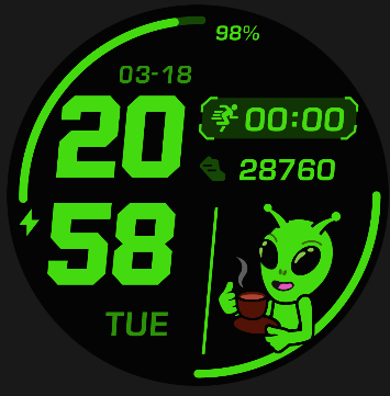 Coros Pace 4 watch face - Extraterrestrial