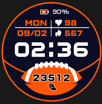 Coros Pace 4 watch face - Football