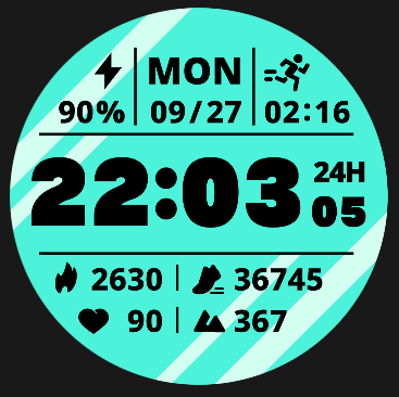 Coros Pace 4 watch face - Glow Dial