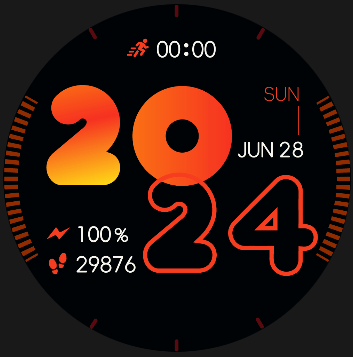 Coros Pace 4 watch face - Gradient Divide
