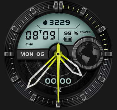 Coros Pace 4 watch face - Grey Planet