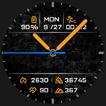 Coros Pace 4 watch face - Gridline
