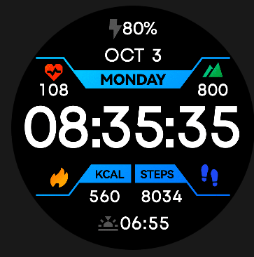 Coros Pace 4 watch face - HUD