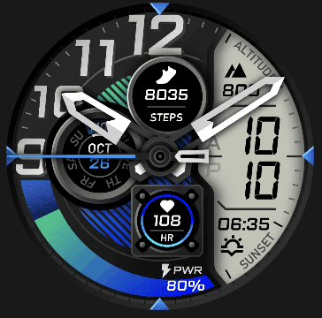 Coros Pace 4 watch face - Kinetic Energy