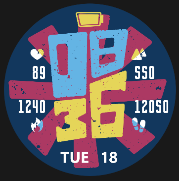 Coros Pace 4 watch face - Mottle 01