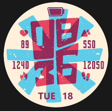 Coros Pace 4 watch face - Mottle 02