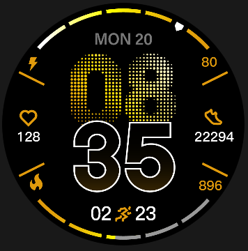 Coros Pace 4 watch face - Particles