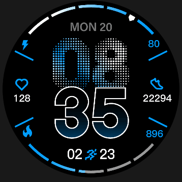 Coros Pace 4 watch face - Particles2
