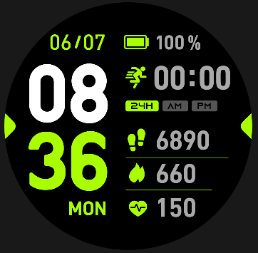 Coros Pace 4 watch face - Practical 2