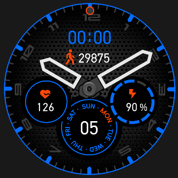 Coros Pace 4 watch face - Steel Mesh