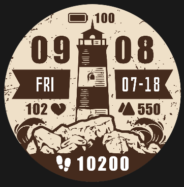 Coros Pace 4 watch face - Beacon