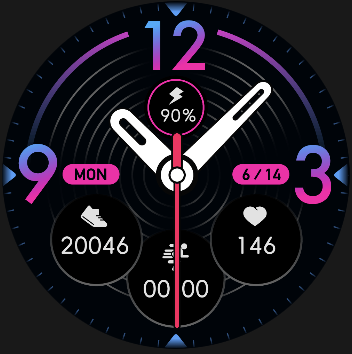 Coros Pace 4 watch face - Colorful