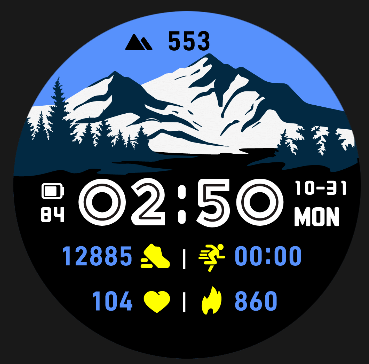 Coros Pace 4 watch face - Jokul
