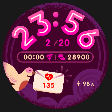 Coros Pace 4 watch face - Letter