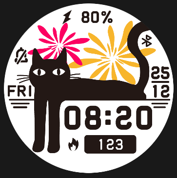 Coros Pace 4 watch face - Liquid Cat