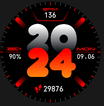 Coros Pace 4 watch face - Round