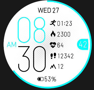 Coros Pace 4 watch face - Slim2