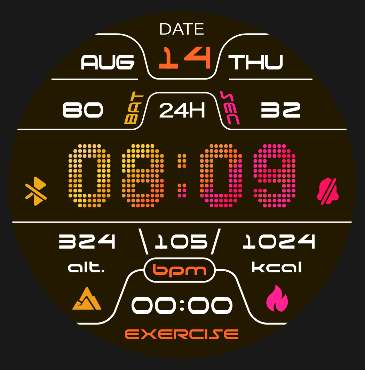 Coros Pace 4 watch face - Sunset