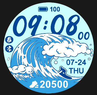 Coros Pace 4 watch face - Wave