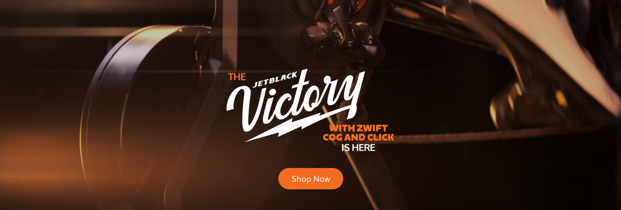 The JetBlack Victory direct-drive smart trainer shown on the manufacturer's website.