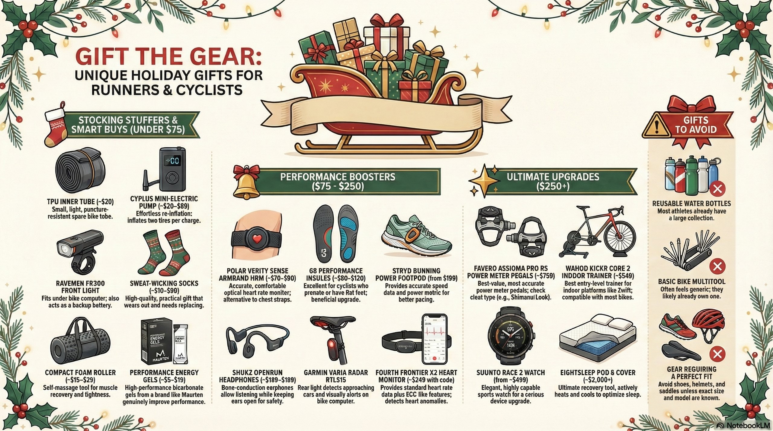 the5krunner christmas gifts for cyclists and runners 2025
