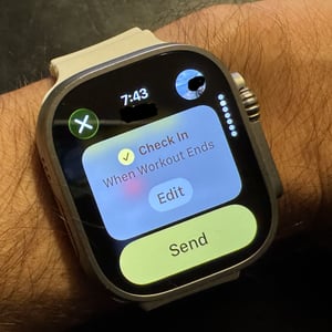 Apple Watch Ultra 3 Workout App - check In to Say You're Safe