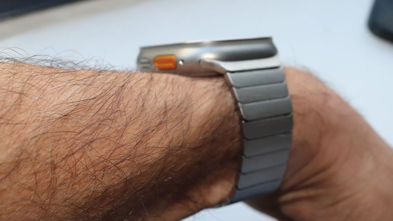 Apple Watch Ultra 3 - is it too big - assessd from an angled view showing height of watch