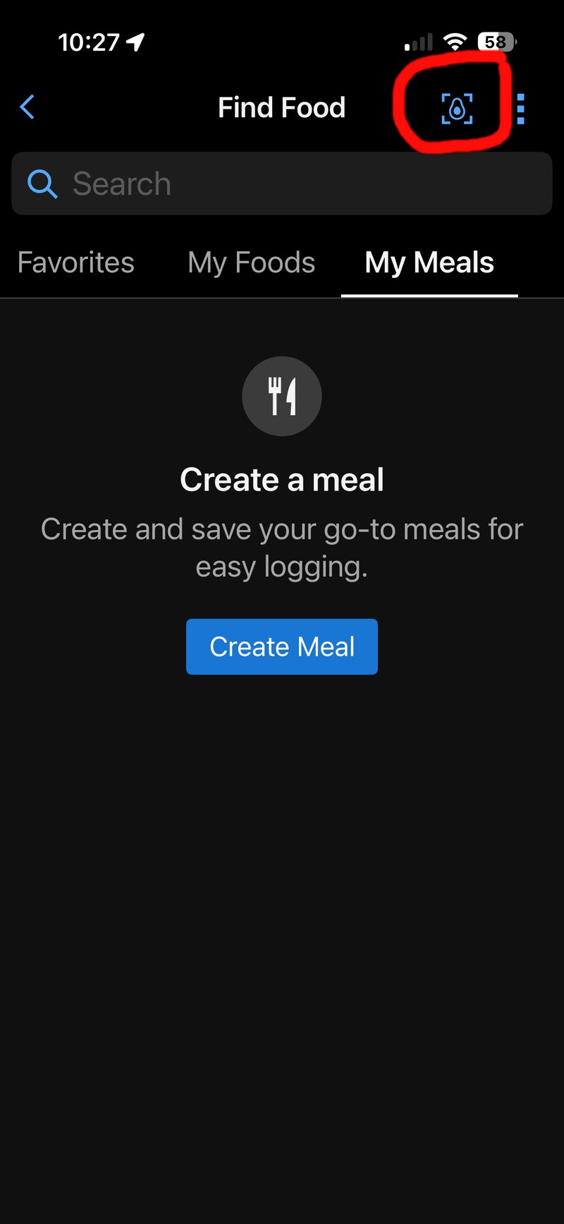 Garmin connect camera icon in top right corner