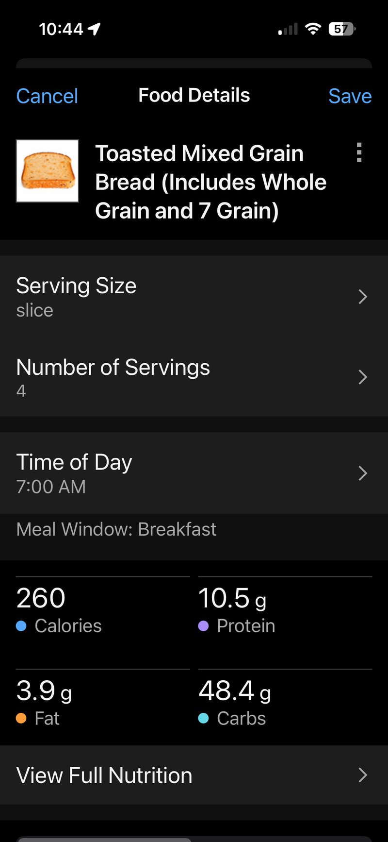 changing the number of servings