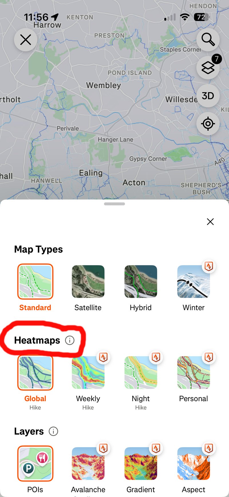 Choose heatmap layer