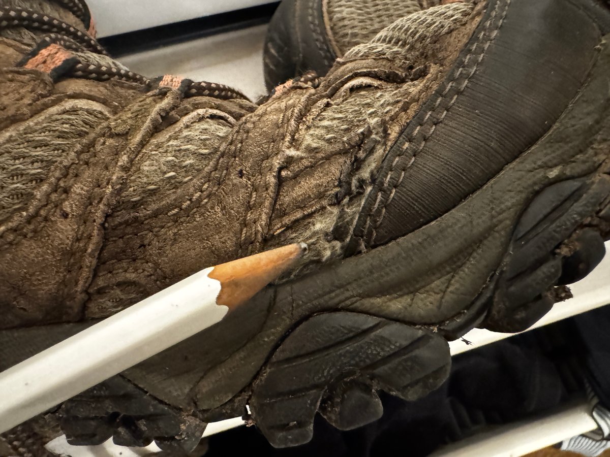 MERRELL moab gtx mid HIKING BOOT showing structural damage