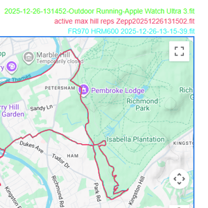 amazfit active max GPS Running hills overview