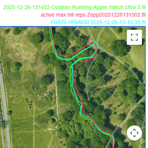 amazfit active max GPS Running hills tree details