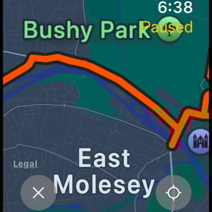 Apple Watch Strava app route detail