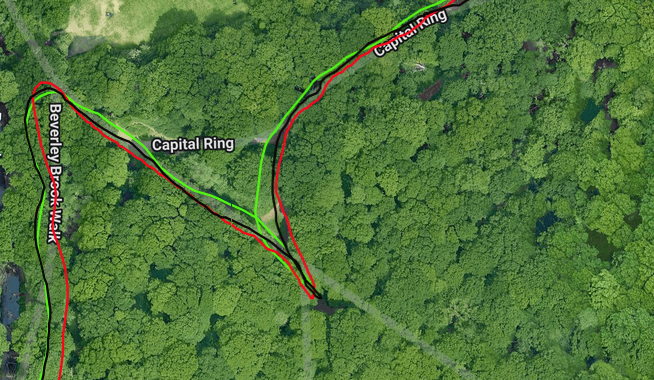 Example of part missing of track