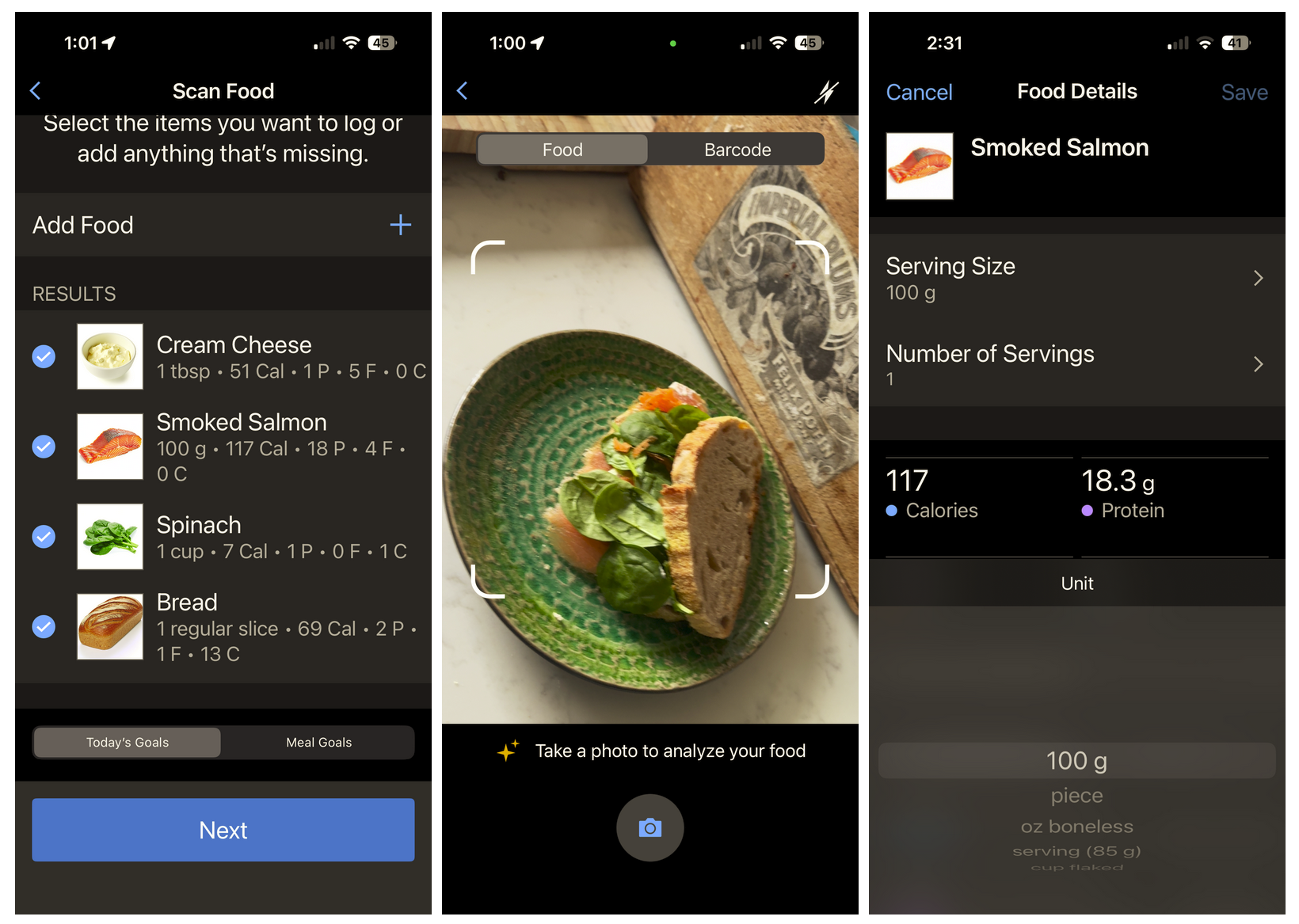 garmin photo meal scanning and nutrition logging in Garmin connect+ subscription