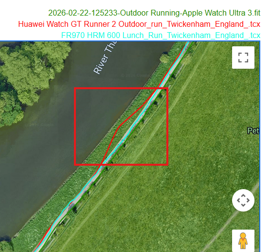 Huawei Watch GT Runner 2 - GPS accuracy in super easy GPS conditions