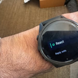 Conenct IQ Garmin WhatsApp app: react to a message