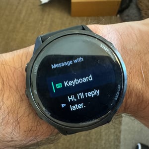 Conenct IQ Garmin WhatsApp app - custom type message response or pre-canned responses