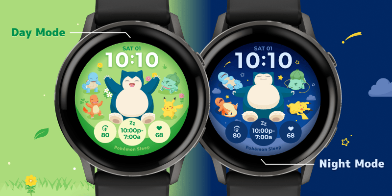 Garmin Pokémon Sleep Snorlax and Friends watch face on Connect IQ Store