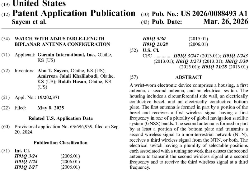 US Patent 20260088493