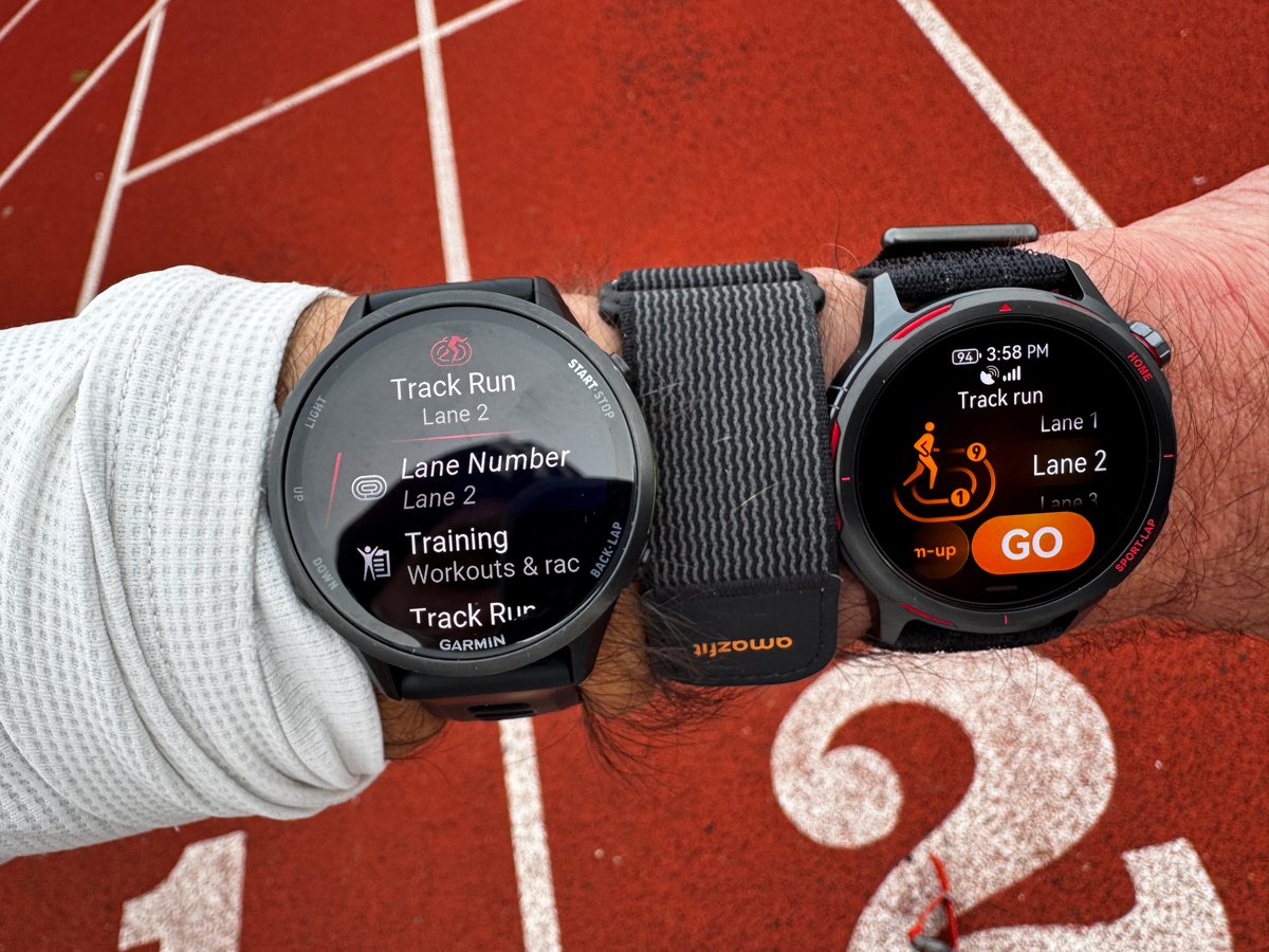 Huawei Watch GT Runner 2 track mode GPS accuracy test against Garmin Forerunner 970