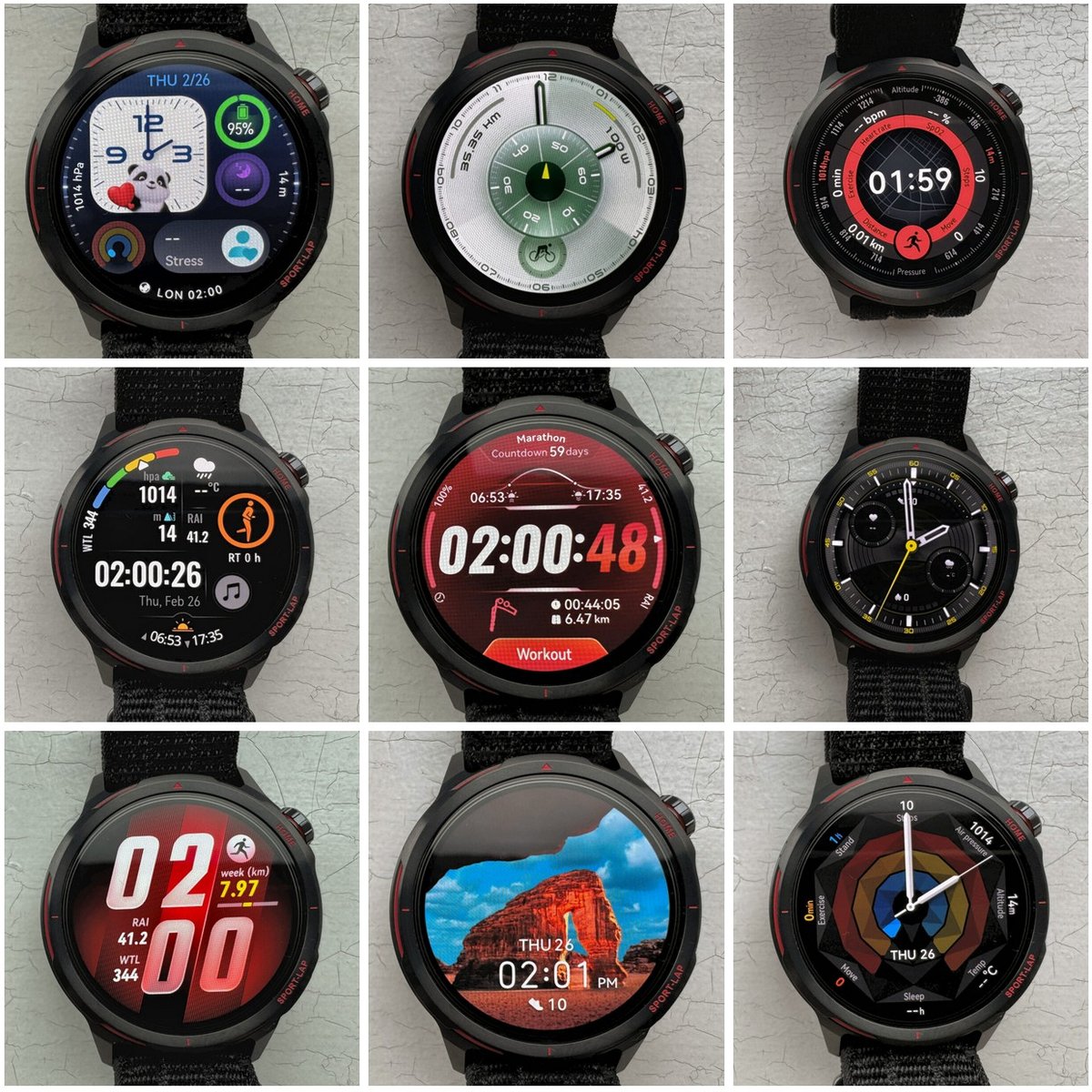 huawei watch gt runner 2 -selection of watch faces