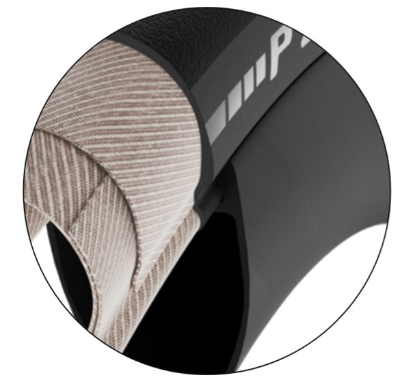 Pirelli official diagram showing ideal tyre-to-rim seating profile for PAAS aerodynamic system