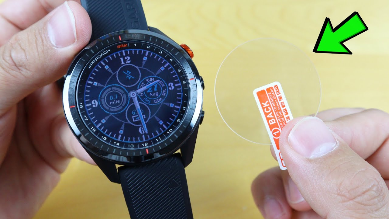 Garmin watch with tempered glass screen protector Garmin smartwatch with tempered glass protector
