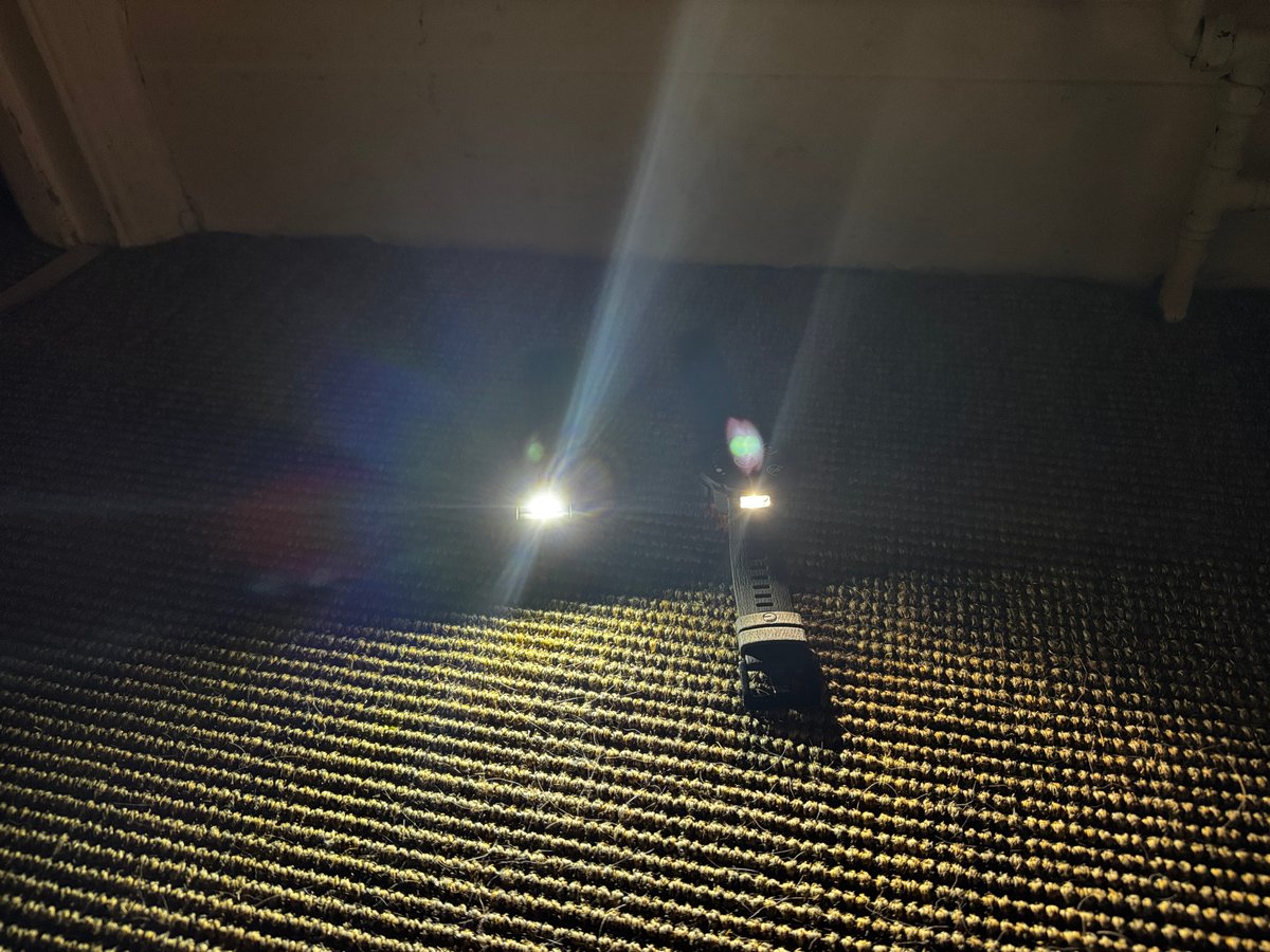 Polar Street X flashlight brightness compared to Garmin Forerunner 970 side by side at night