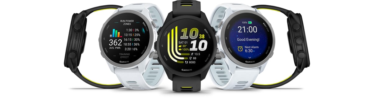 Garmin Forerunner 170 colour range across standard and Music variants