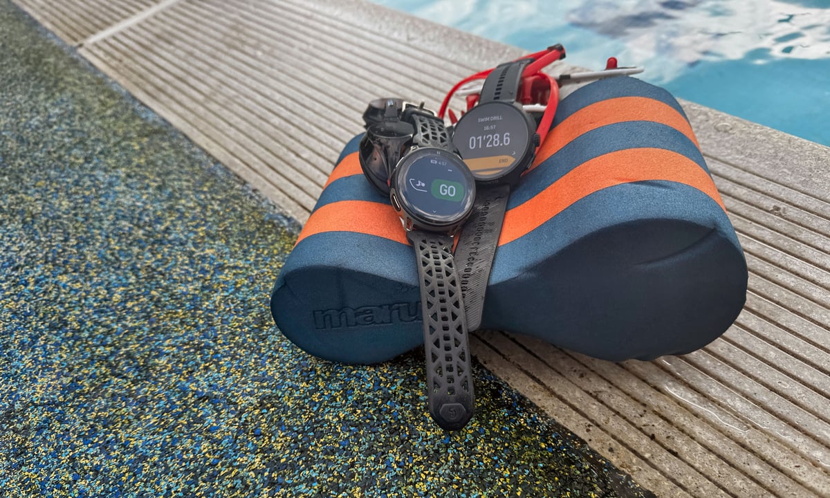 Amazfit Cheetah 2 Pro pool swim test against Suunto Race 2, Forerunner 970 and Form LT goggles